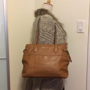 Michael Michael Kors tan leather tote shoulder bag